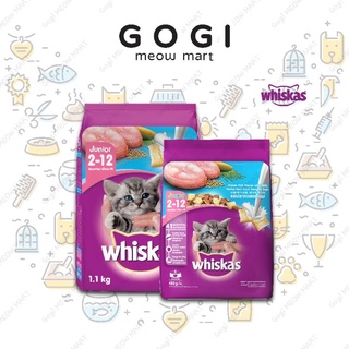Hạt WHISKAS [450G & 1.1KG] vị sữa cho Mèo con 2 - 12 tháng - Thức ăn dinh dưỡng thú cưng Gogi MEOW MART