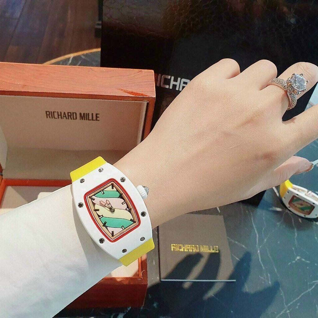 Đồng hồ nữ dây silicon Richard mille sang trọng thiết kế nhỏ gọn đủ màu, full box, bảo hành 12 tháng
