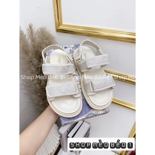 Sandal thể thao cd đế bằng quai đá dán ngang fullbox