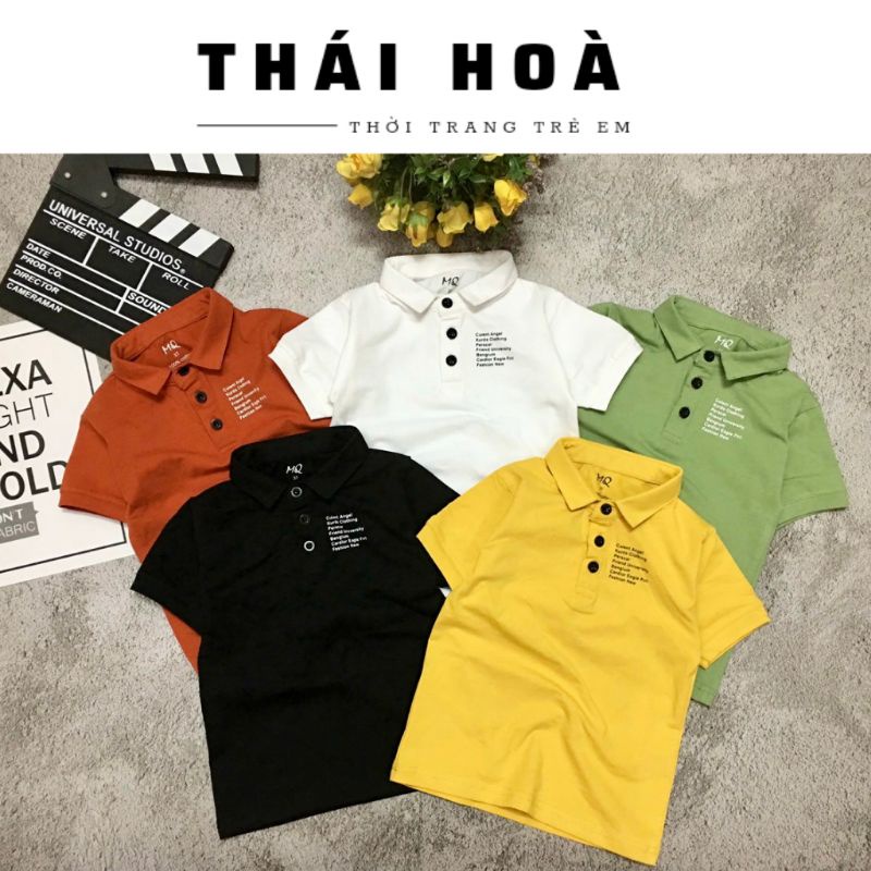 Áo polo thun bé trai ⚡ SIÊU RẺ ⚡cổ trụ, cổ bẻ