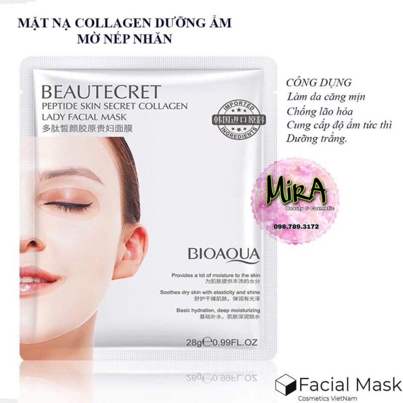 MẶT NẠ THUỶ TINH COLLAGEN THẠCH TRONG SUỐT BIOAQUA | Thế Giới Skin Care