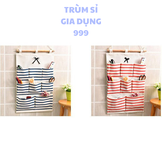 Túi vải treo tường đựng đồ 8 ngăn tiện dụng dài 49 ngang 34.5
