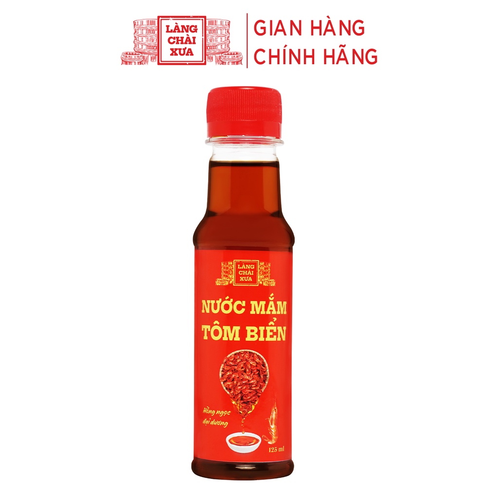 [Lốc 10 chai] Nước mắm tôm biển Làng Chài Xưa Hồng Ngọc Đại Dương 125ml/chai 300 năm truyền thống