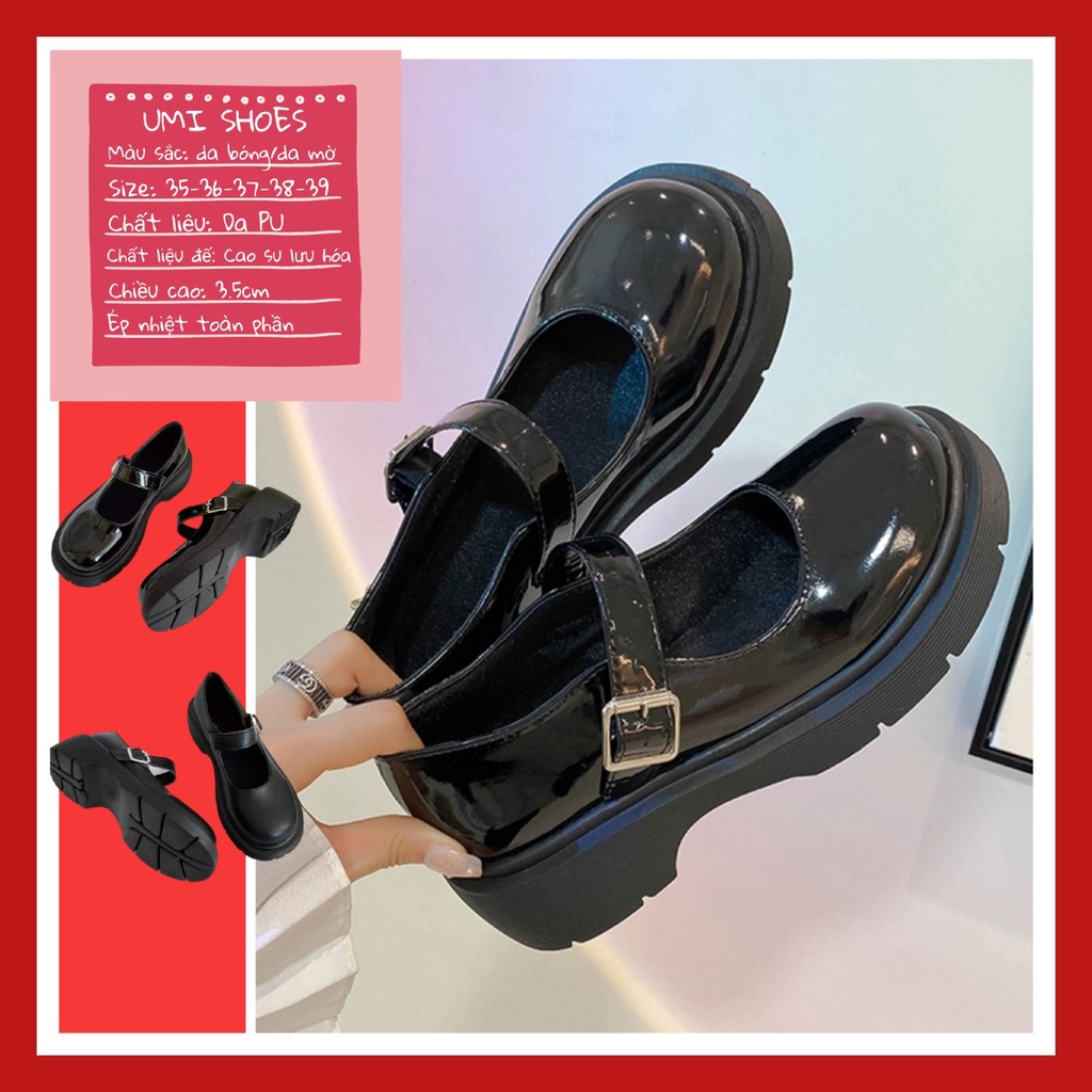[CÓ SẮN] Giày oxford lolita vintage 2 quai cài đơn giản màu nâu/đen cá tính trẻ trung mới xinh đẹp rẻ đế bằng hot