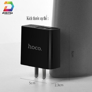 Củ Sạc Đa Năng 3 Cổng USB Hoco C15 Chính Hãng