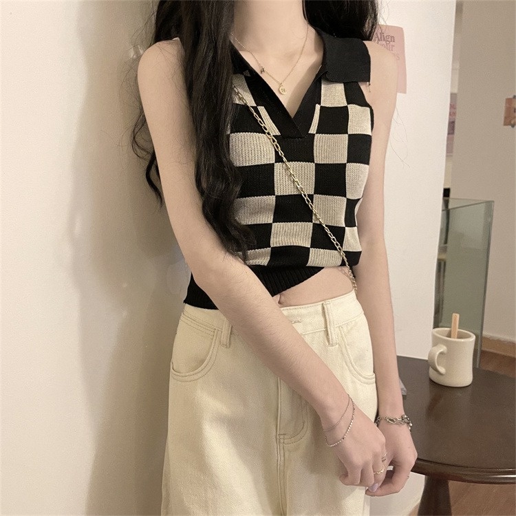 [Hana And Alice] Áo Dệt Kim Hai Dây Gợi Cảm Cho Nữ