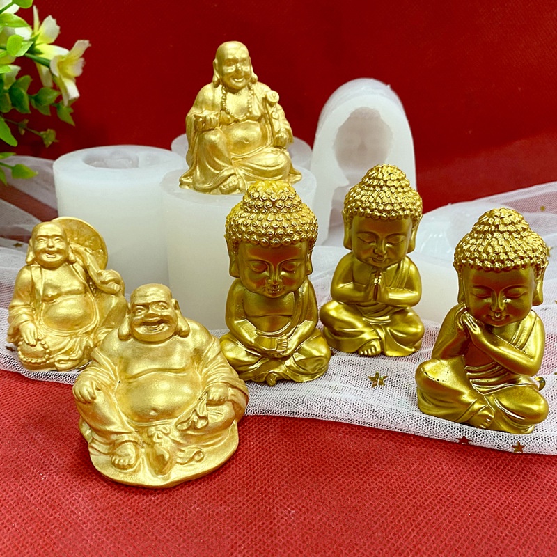 Khuôn Silicone Tạo Hình Tượng Phật 3d Trang Trí DIY