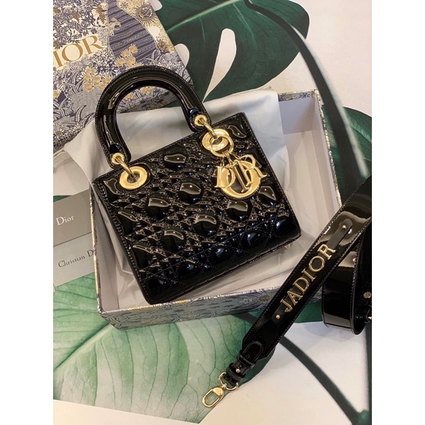 Túi xách nữ Dior Lady CD da thật cao cấp size 20 bản da bóng sang trọng