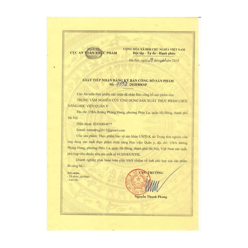 UNTIL K HỌC VIỆN QUÂN Y - HỖ TRỢ PHÒNG NGỪA BỆNH U BƯỚU