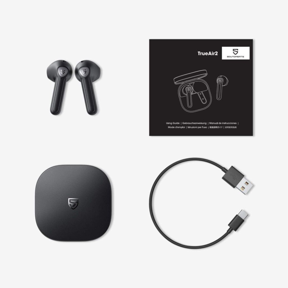 Tai Nghe Bluetooth True Wireless SoundPEATS TrueAir2, BT v5.2, Nghe Nhạc Đến 25H - Chính Hãng BH 12 Tháng