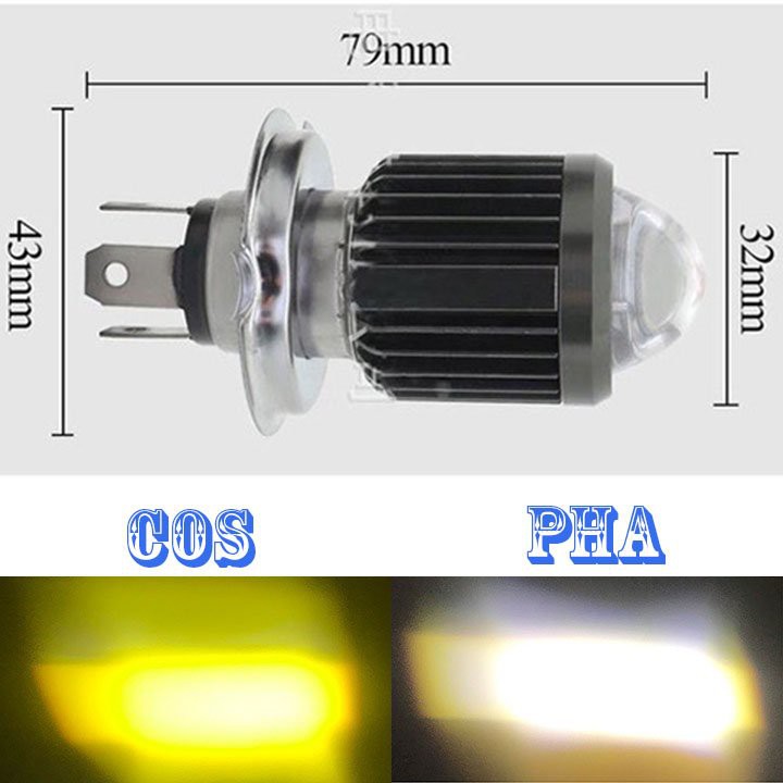 ĐÈN PHA BI CẦU COS VÀNG PHA TRẮNG, DẢI SÁNG GOM DÙNG ĐIỆN BÌNH, BẢO HÀNH 3 THÁNG -DPBV