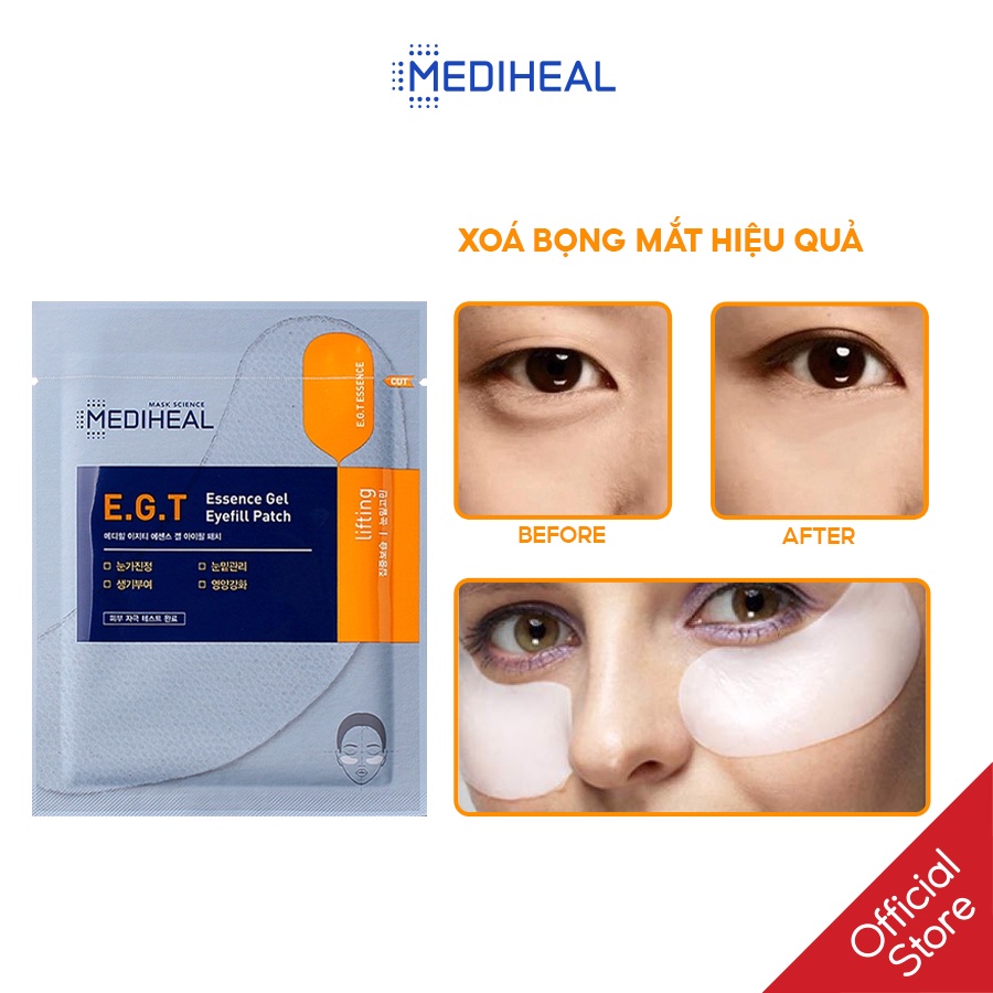 Mặt Nạ Cải Thiện Nếp Nhăn Và Quầng Thâm Mắt Mediheal E.G.T Essence Gel Eyefill Patch 2.7g [K33]