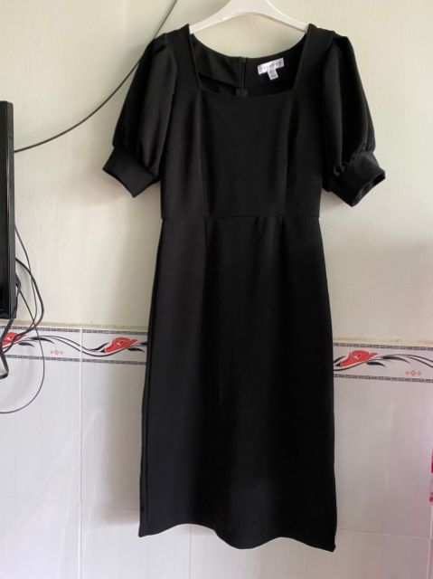 Đầm midi cổ vuông Topshop Square Neck Midi Dress