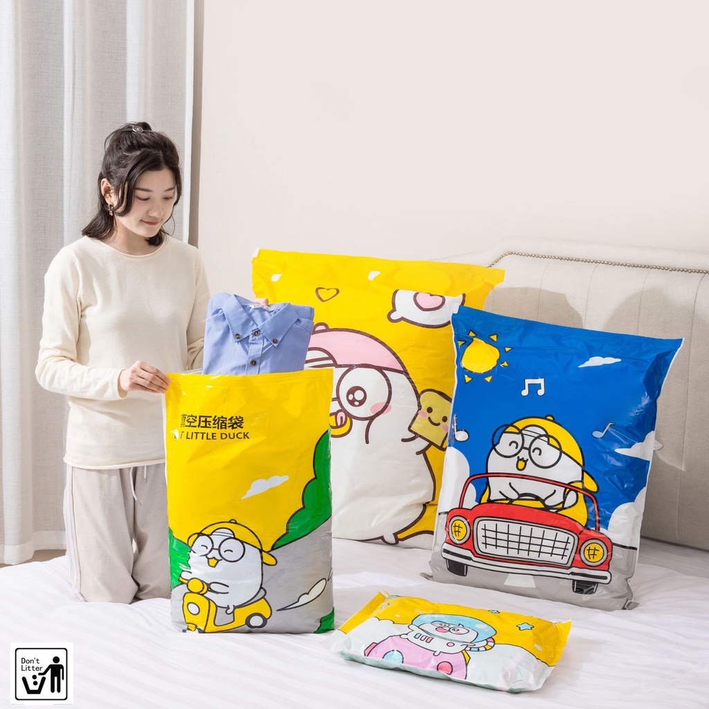 Túi Hút Chân Không Bảo Quản Quần Áo, Chăn Màn, Gấu Bông Siêu Dai - Túi Đa Năng Size To Siêu Dai Siêu Bền DUASHOP