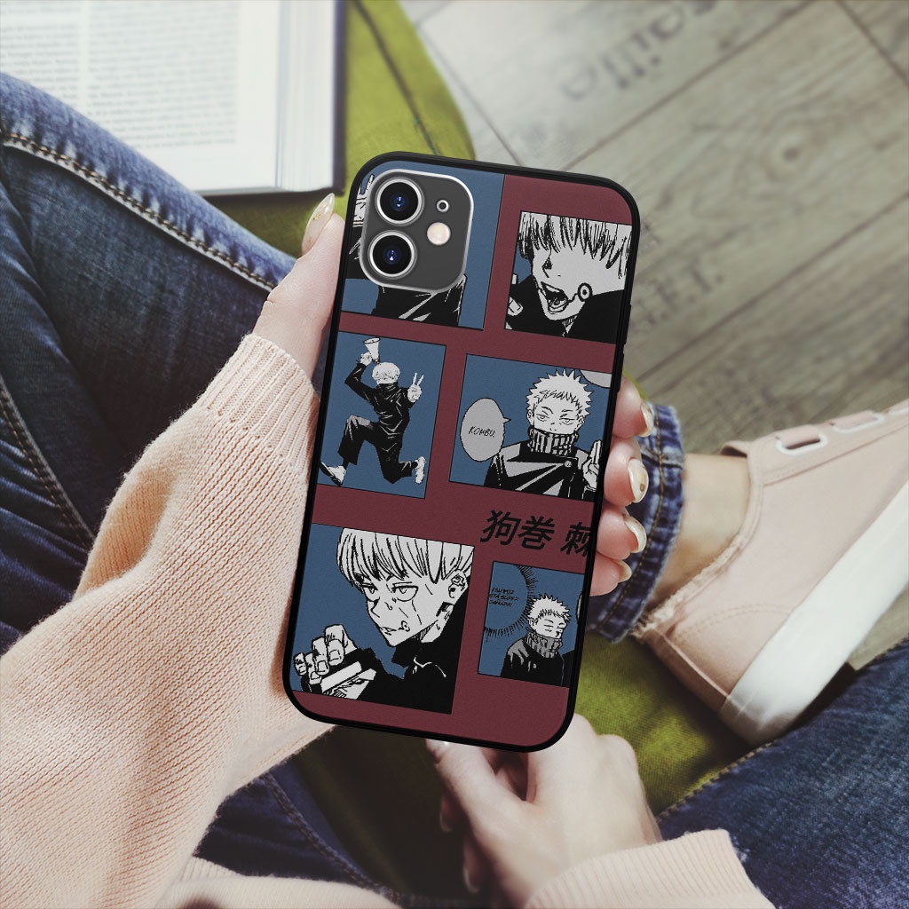 Ốp lưng Toge Inumaki collage art Jujutsu Kaisen cho Iphone 6 7 8 Plus 11 12 13 Pro Max X Xr TWCPOD0058