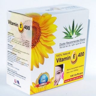 Vitamin E 400UI đẹp da chống lão hóa hộp 100v
