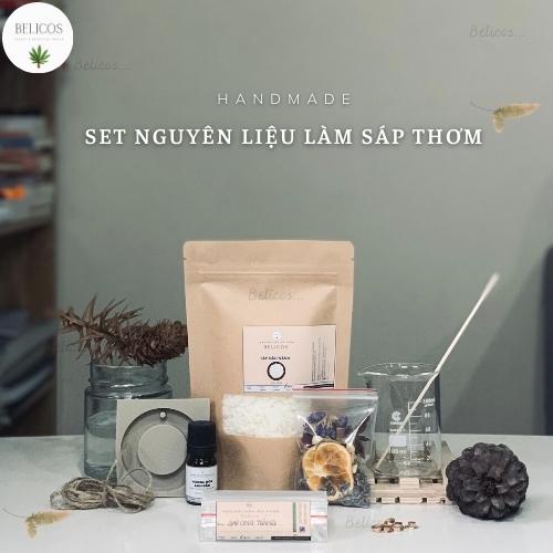 Set nguyên liệu làm sáp thơm hoa khô treo tủ (4-5 thỏi) - Mùi hương tự chọn