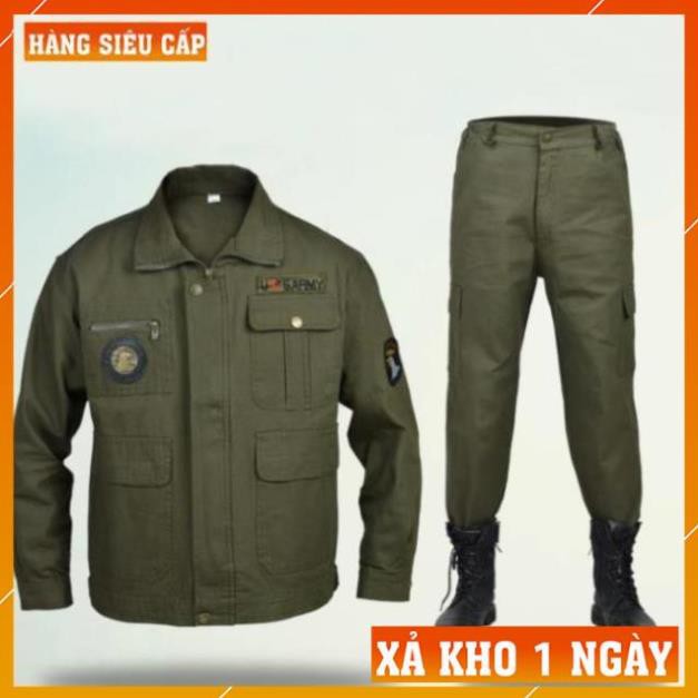 Quần Áo Lính Mỹ US ARMY Giá Rẻ - Quần Túi Hộp Nam Kiểu Lính Rằn Ri