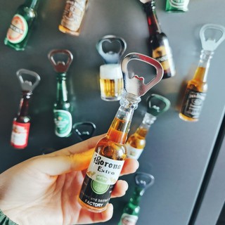 Đồ Khui Nắp Chai Bia và trang trí tủ lạnh 2 trong 1 Hình Chai Rượu, Chai Bia Độc Đáo