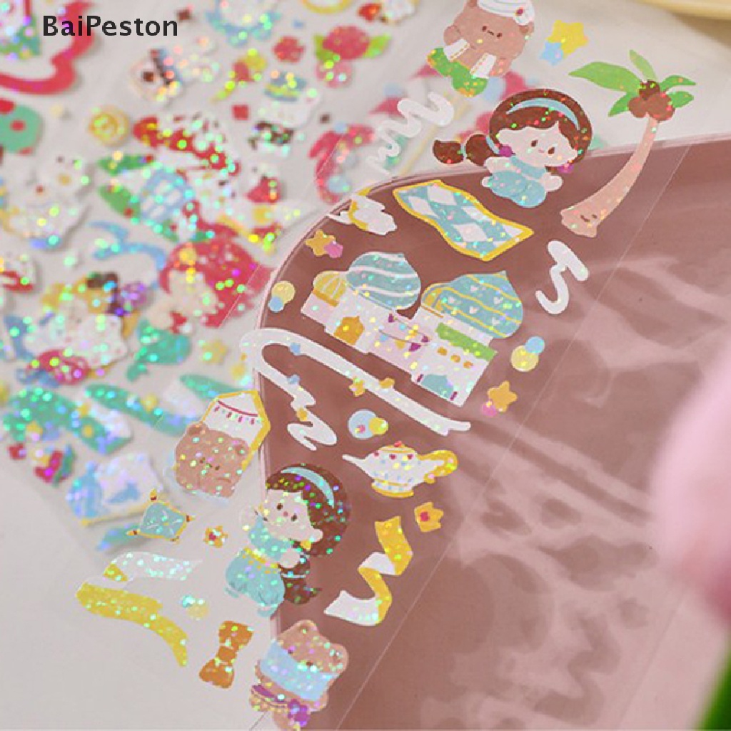 1 Tấm Hình Dán Trang Trí Nhật Ký Album Ảnh Lấp Lánh ♨Nóng Bỏng