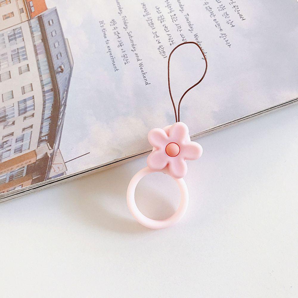 Móc Điện Thoại Bằng Silicon Hình Hoa Chống Thất Lạc Dễ Thương Charms