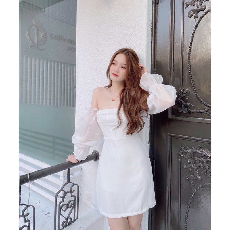 RONA WHITE DRESS - ĐẦM TRẮNG TAY VOAN