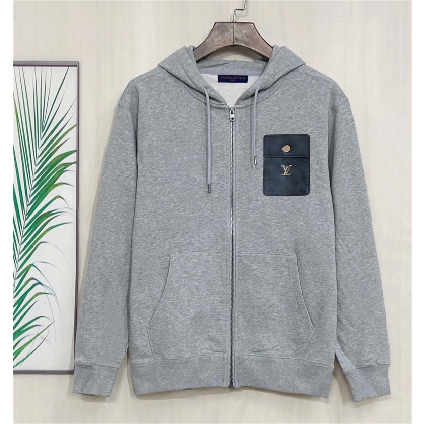 Áo Khoác Da Có Khóa Kéo Có Túi L0uis Vu1tt 2022 / Size S-4XL