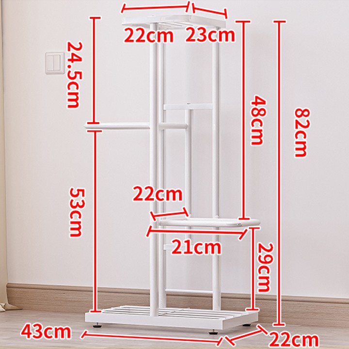 Kệ hoa trang trí hình bậc thang, dùng để cây cảnh, hoa - Kệ hoa bằng sắt đa năng nhiều kích thước