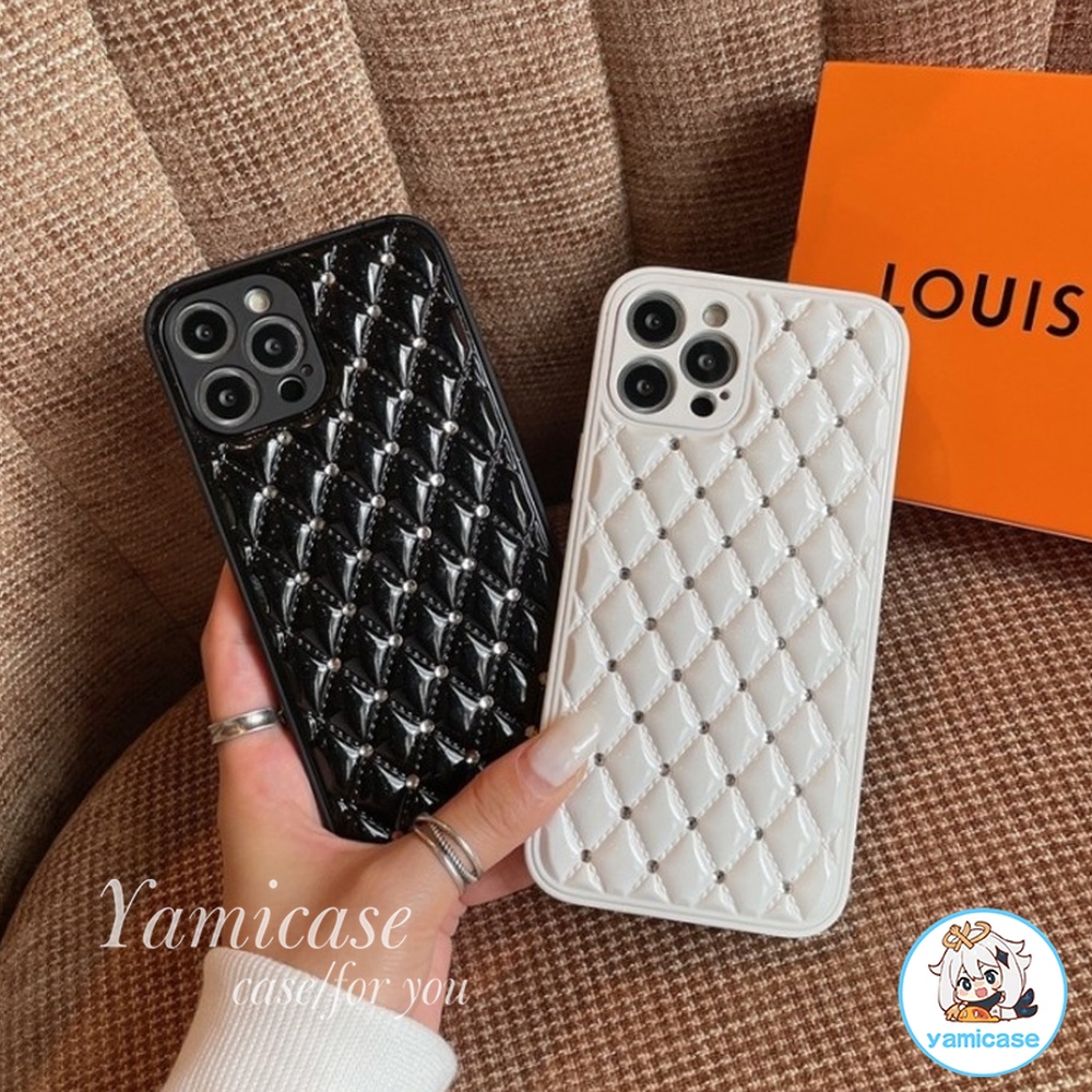 Ốp Điện Thoại TPU Mềm Chống Sốc/Trượt Đính Đá Sang Trọng Cho IPhone 13 12 11 Pro Max X XR 8 7 Plus