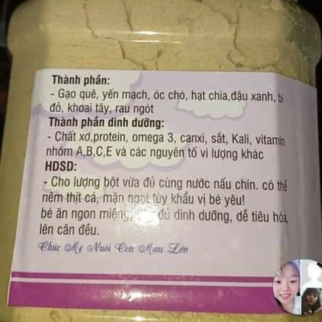 Bột ăn dặm min min