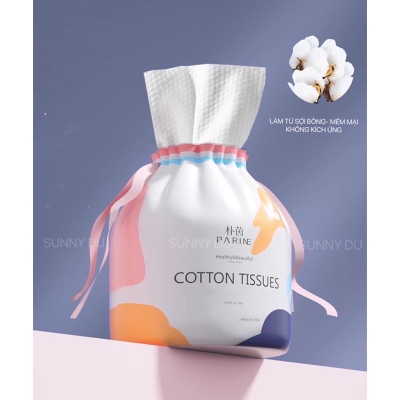 KHĂN MẶT KHÔ DÙNG 1 LẦN CHẤT LIỆU COTTON - BỀ MẶT MASSAGE- AN TOÀN CHO DA CHĂM SÓC DA