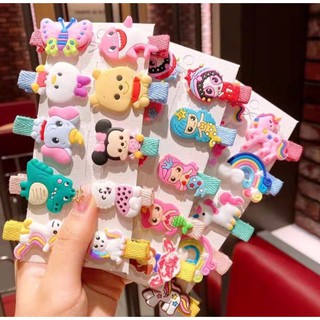 Set 10 Cặp Tóc Hoạt Hình Ngộ Nghĩnh Cho Bé