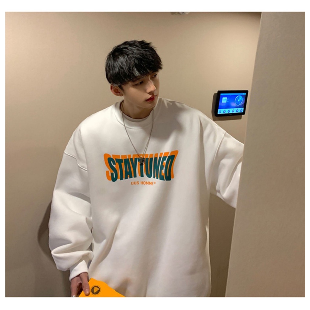 Áo sweater ,Áo nỉ bông in chữ STAYTUDEN ngang ngực phom phộng phong cách ulzzang | BigBuy360 - bigbuy360.vn