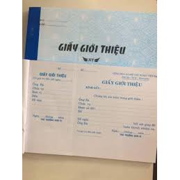 Giấy giới thiệu 1 liên - 13*19cm ( cuốn )