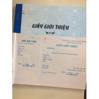 Giấy giới thiệu 1 liên - 13*19cm