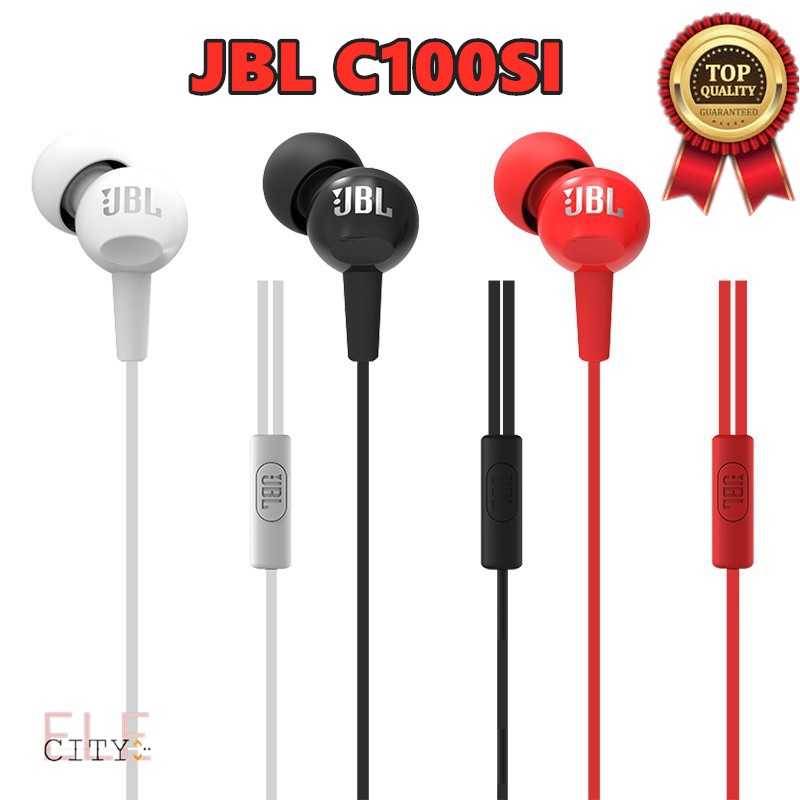 Ele】⚡⚡Tai nghe jack cắm 3.5mm JBL C100SI chất lượng cao tiện dụng