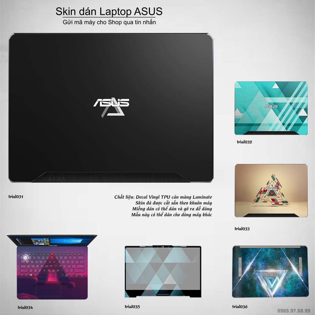 Skin dán Laptop Asus in hình Đa giác _nhiều mẫu 6 (inbox mã máy cho Shop)