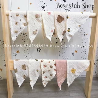 Yếm xô muslin 2 lop Be cho bé sơ sinh