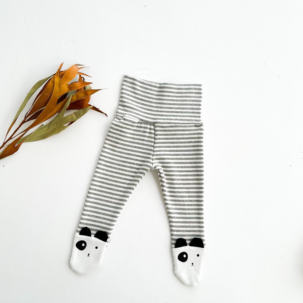 Quần tất cotton họa tiết gấu trúc thời trang dễ thương thời trang cho bé 0-24 tháng tuổi
