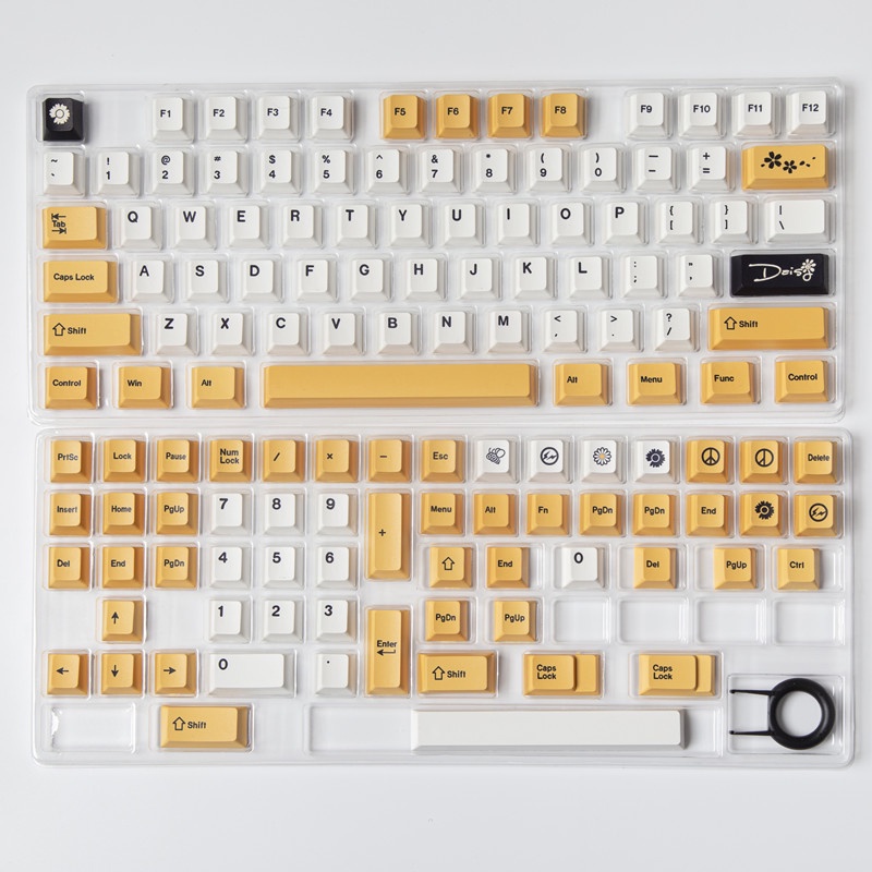 133 Phím Daisy Keycap Cherry Profile PBT Dye Sub Bàn phím cơ học Keycaps