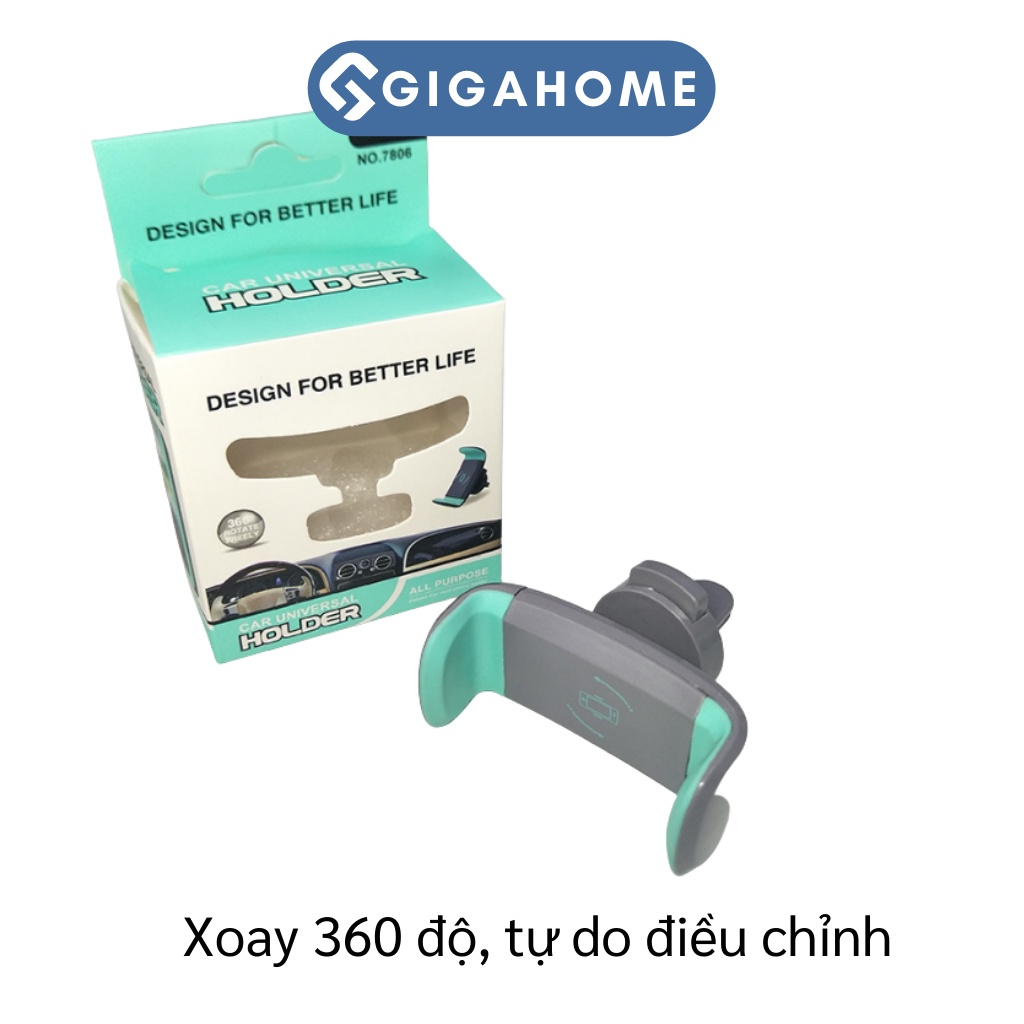 Giá Đỡ Điện Thoại Trên Ô Tô Gắn Cửa Gió Điều Hòa GIGAHOME Kẹp Chắc Chắn, Xoay 360 Độ 10519