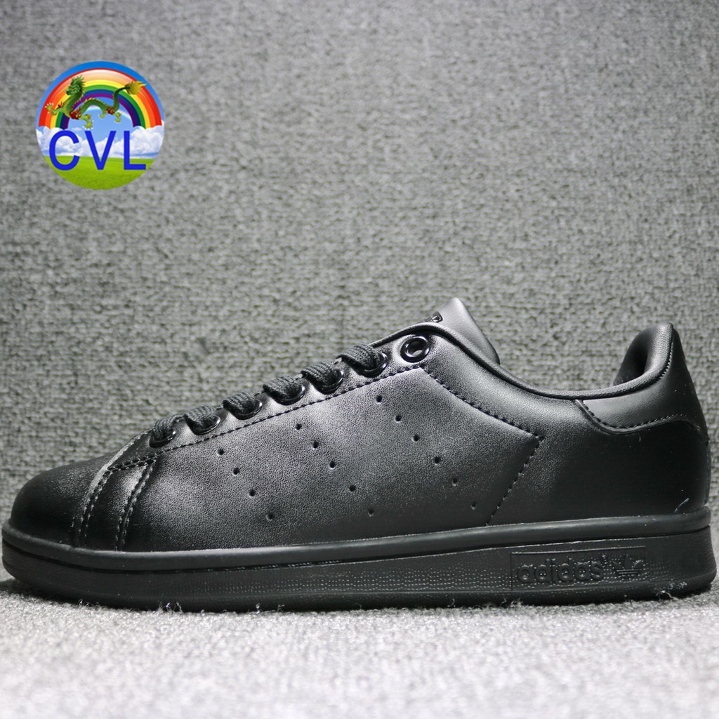 Adidas Stan Smith Super Soft Leather Men And Women Sneakers M20327 Vintage Clover Smith Full Black