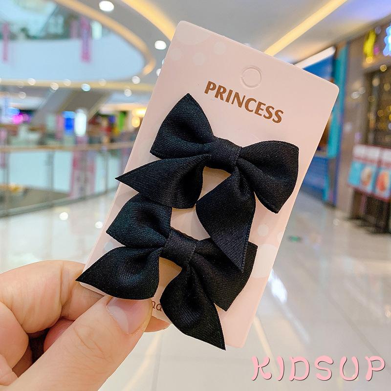 Set 2 kẹp tóc hình nơ phong cách công chúa ngọt ngào đáng yêu cho bé gái