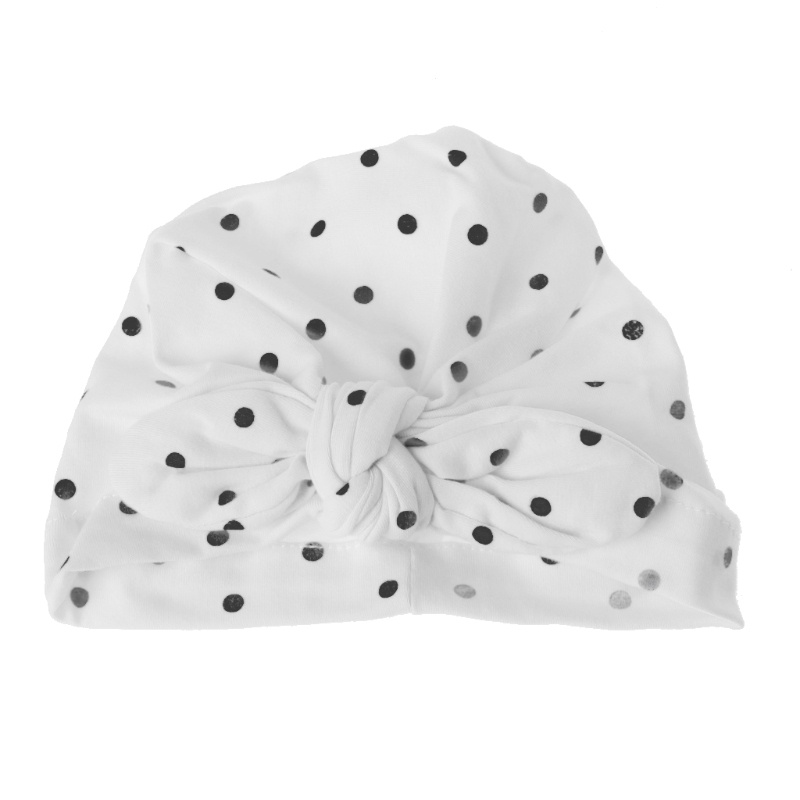Mũ Turban Thắt Nút Họa Tiết Chấm Bi Ấn Độ Dễ Thương Đa Năng Cho Bé Gái