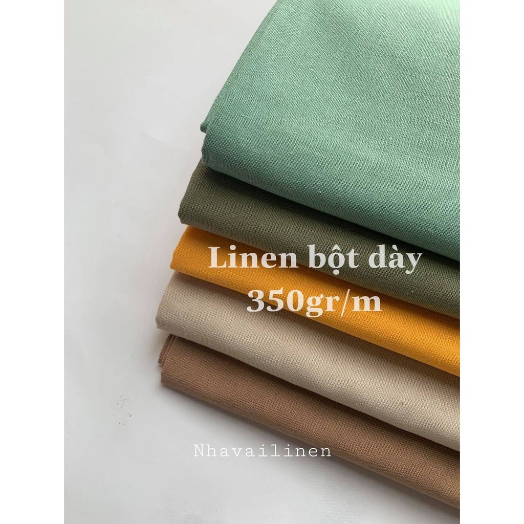 Vải Linen Bột Dày Nhà Vải Linen Màu Trơn Cao Cấp Thoáng Mát Dày Dặn Thoải Mái Dễ Ứng Dụng May Mặc