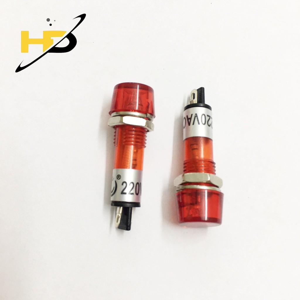 Set 5 Con Led Đèn Báo Màu Đỏ 10mm Tín Hiệu Đèn AC 220V, Led Đỏ 220V Loại Tốt