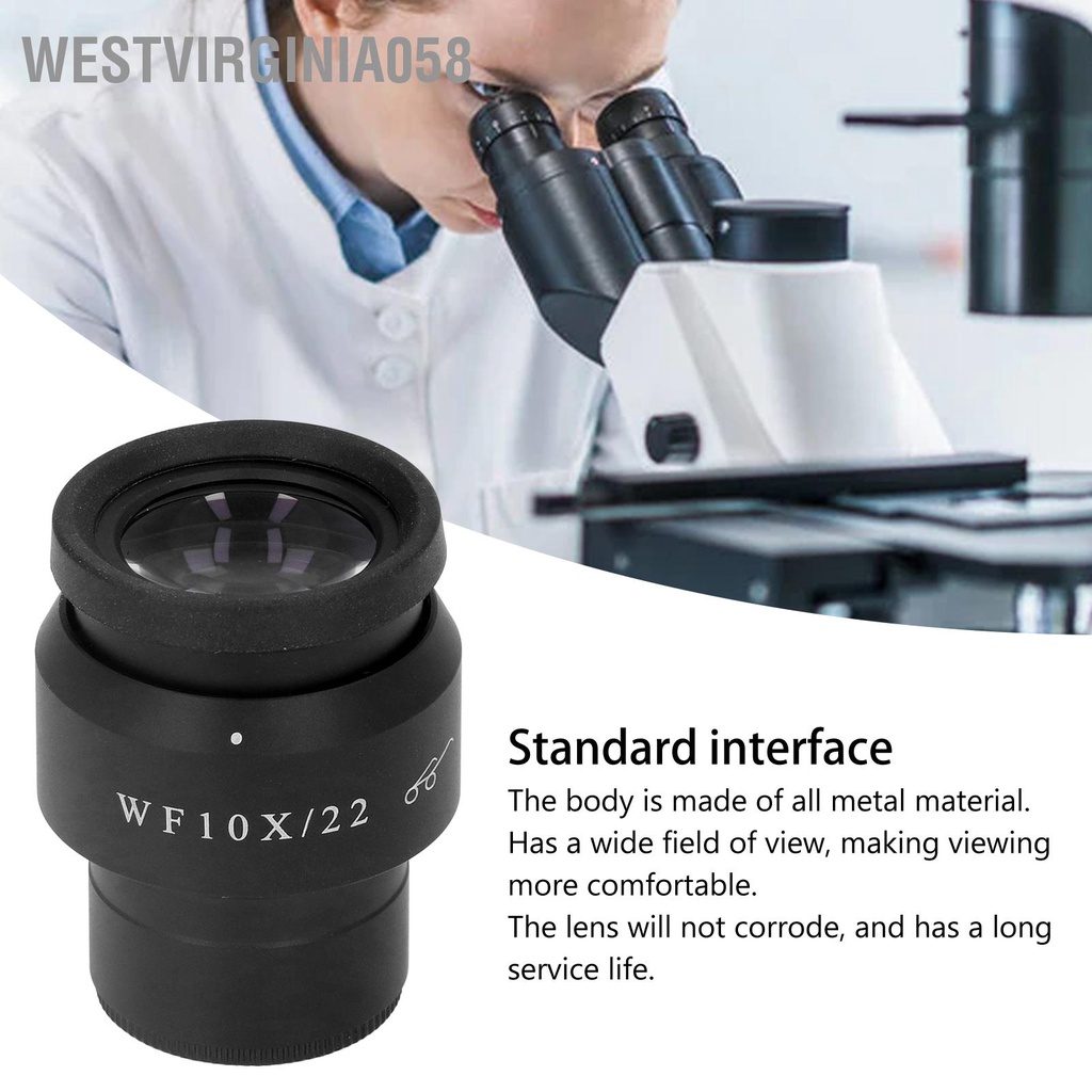 Có thể bán buôn Thị kính hiển vi WF10X / 22mm 30mm Giao diện rộng Góc cao cho phòng thí nghiệm Westvirginia058 Hàng giao ngay