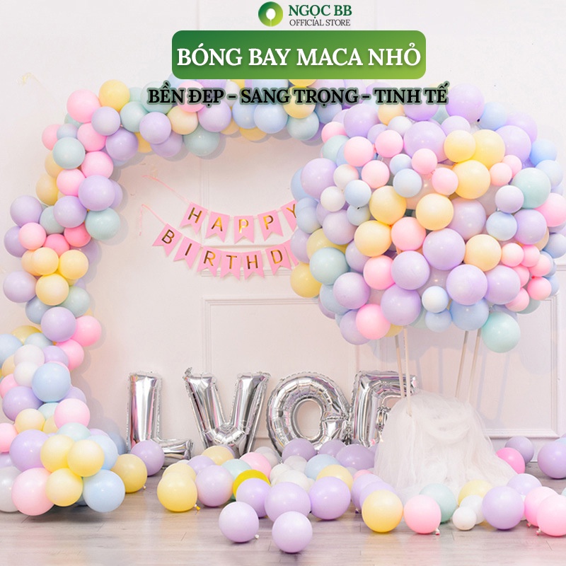 Trang Trí Sinh Nhật, Bong Bóng Trang Trí Sinh Nhật 5 inch Màu Pastel Cực HOT( Combo 50 quả )