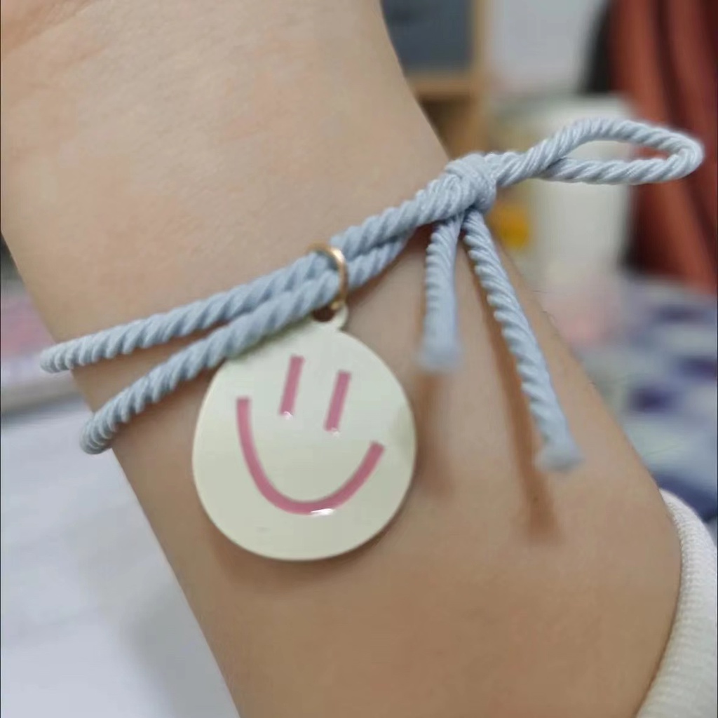 Vòng Tay Gắn Nam Châm Hình Mặt Cười Màu Xanh Dương Ngọt Ngào Và Đáng Yêu Cho Nữ / Cặp Đôi