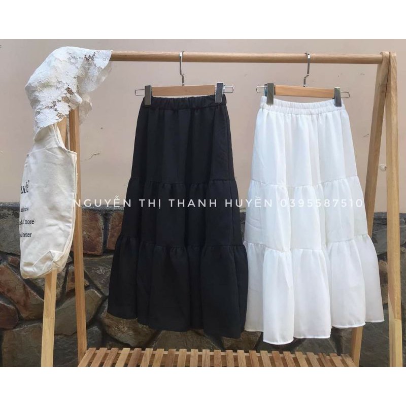 CHÂN VÁY VOAN TIỂU THƯ 3 TẦNG 2 LỚP
